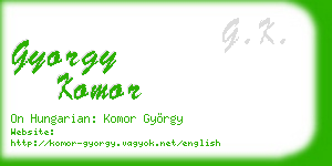 gyorgy komor business card