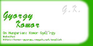 gyorgy komor business card